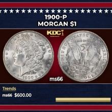 1900-p Morgan Dollar $1 Grades ms66
