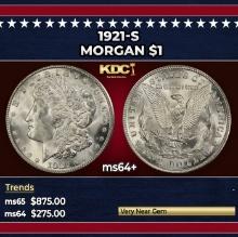 1921-s Morgan Dollar $1 Grades ms64+