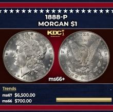 1888-p Morgan Dollar $1 ms66+ SEGS
