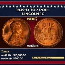 1939-d Lincoln Cent TOP POP! 1c ms68 rd SEGS