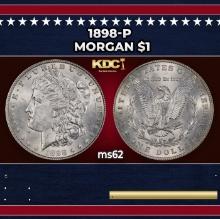 1898-p Morgan Dollar $1 Grades ms62