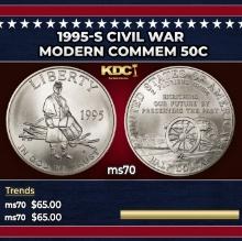 1995-s Civil War Modern Commem Half Dollar 50c ms70 SEGS