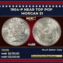 1904-p Morgan Dollar Near Top Pop $1 ms66 SEGS