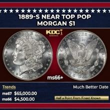 1889-s Morgan Dollar Near Top Pop $1 ms66+ SEGS