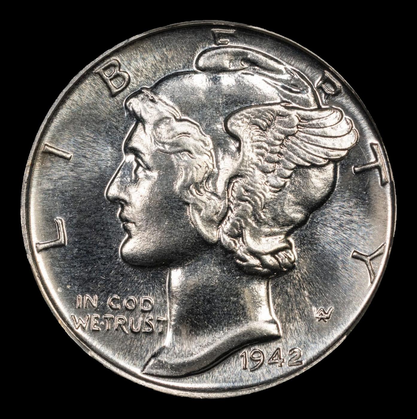 1942 Proof Mercury Dime TOP POP! 10c pr69 SEGS
