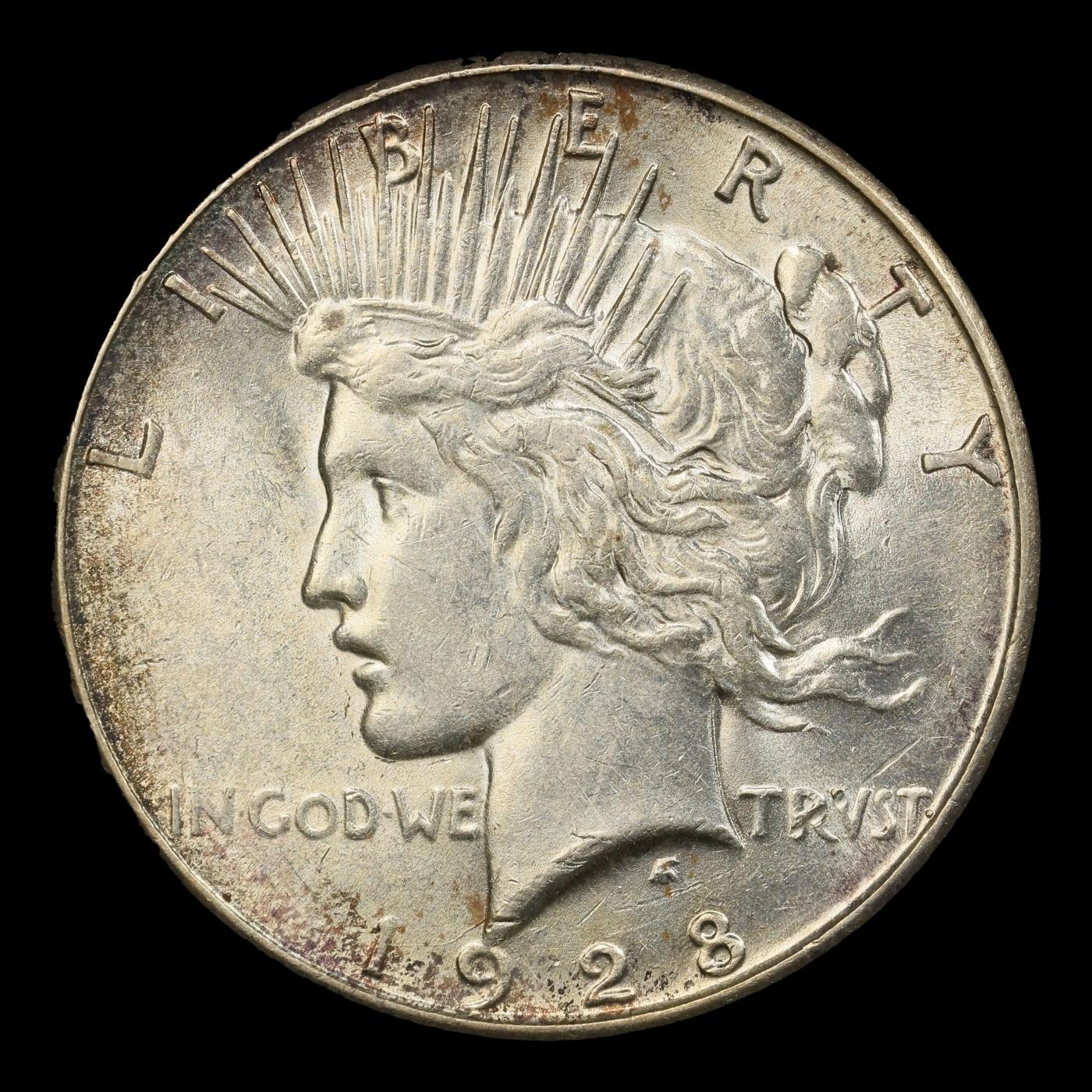 1928-s Peace Dollar $1 Grades ms62