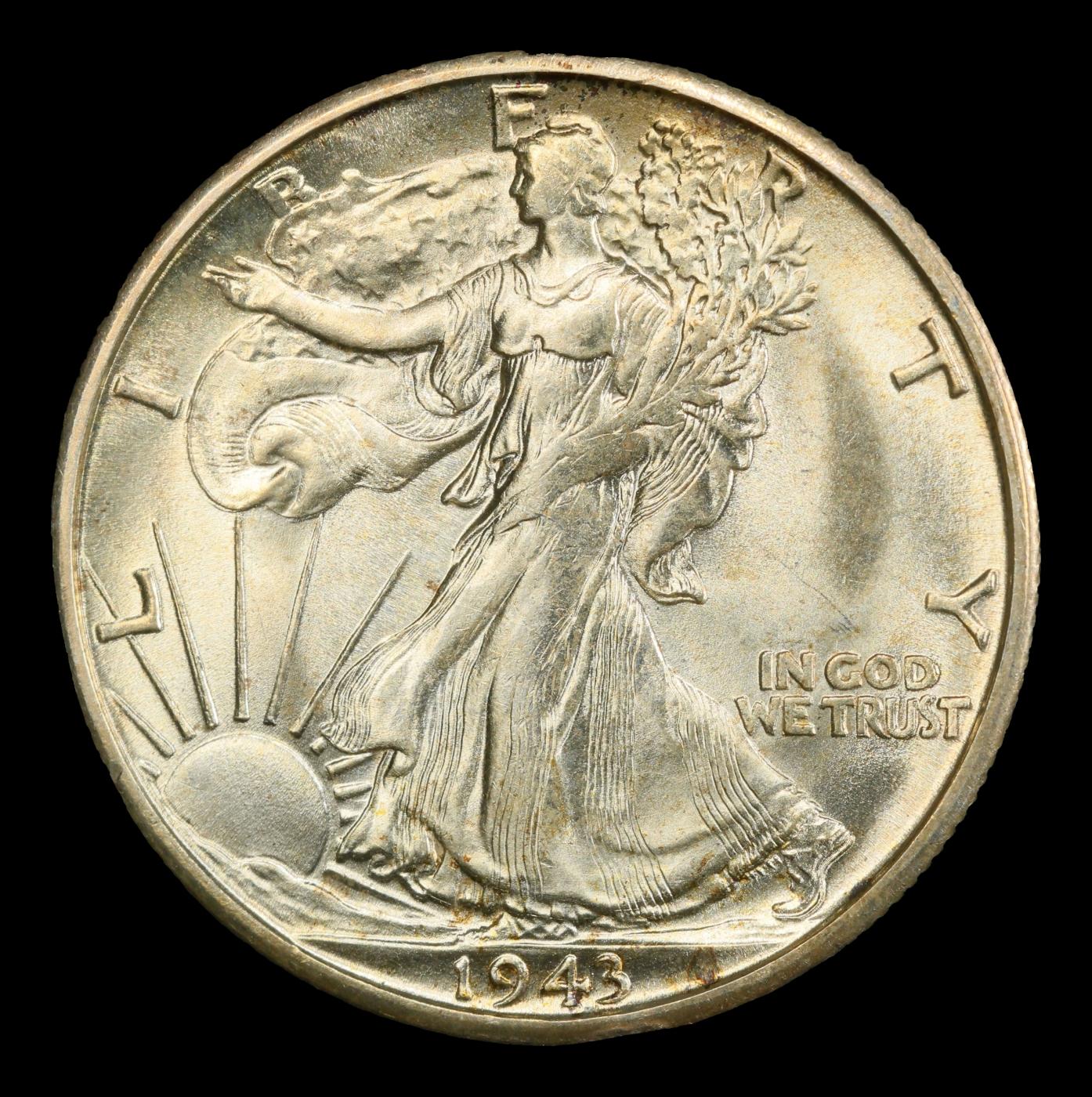 1943-s Walking Liberty Half Dollar TOP POP! 50c ms67+ SEGS