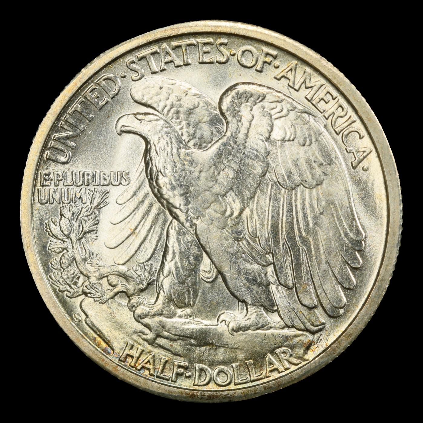 1943-s Walking Liberty Half Dollar TOP POP! 50c ms67+ SEGS