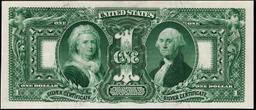 1896 $1 large size Silver Certificate Martha & George Washington "Educational Series" Grades Choice
