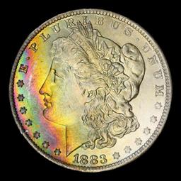 1883-o Morgan Dollar Rainbow Toned $1 ms66+ SEGS