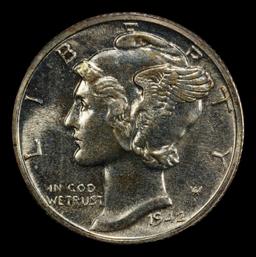 1942 Proof Mercury Dime 10c pr67+ SEGS
