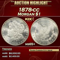 1878-cc Morgan Dollar $1 ms65+ SEGS