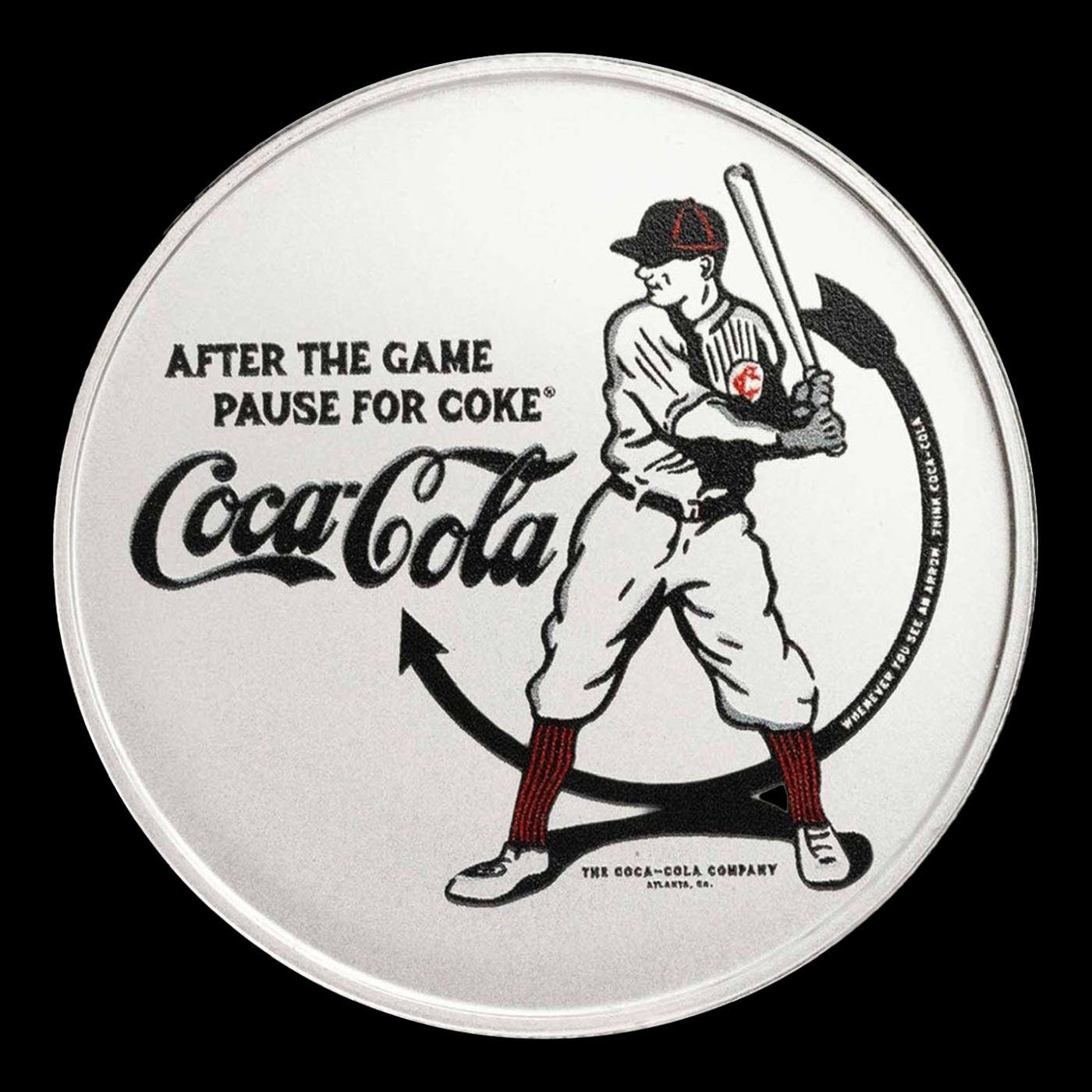 Coca Cola Batter Colorized Style - 1 oz Silver Round Round