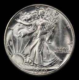 1940-s Walking Liberty Half Dollar Near Top Pop 50c ms66+ SEGS