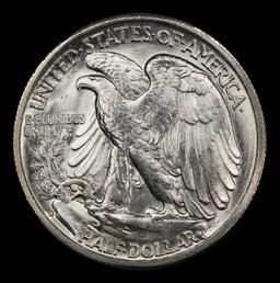 1940-s Walking Liberty Half Dollar Near Top Pop 50c ms66+ SEGS