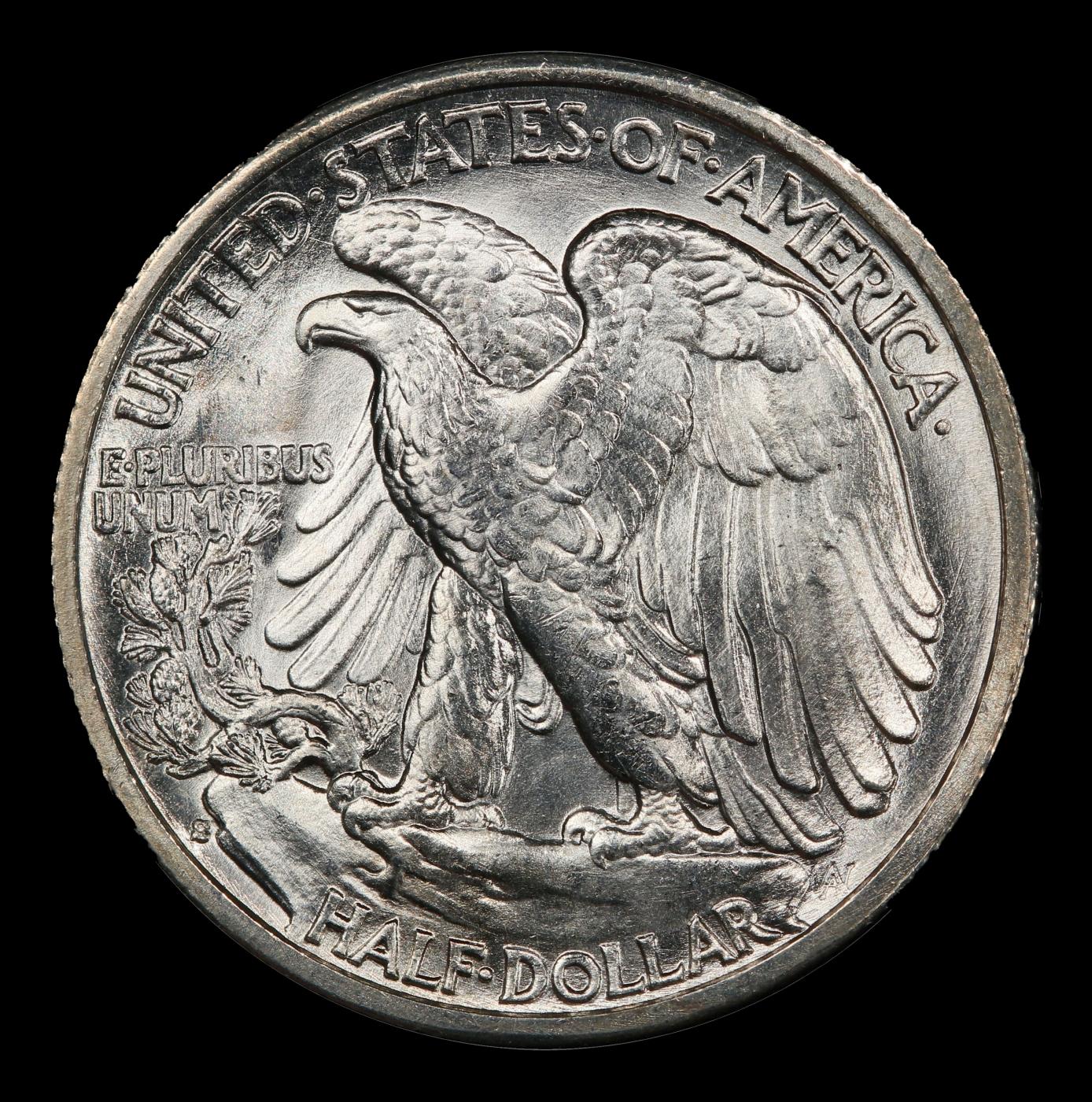 1940-s Walking Liberty Half Dollar Near Top Pop 50c ms66+ SEGS