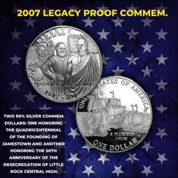 2007-2008 US Mint American Legacy Proof Sets - 31 Coins Total, 2 Complete Sets Over 3oz Of Silver