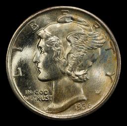 1936-p Mercury Dime TOP POP! 10c ms68+ FSB SEGS