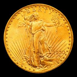 1920-p Gold St. Gaudens Double Eagle Near Top Pop! $20 ms64+ SEGS