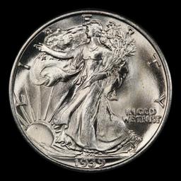 1939-s Walking Liberty Half Dollar Near Top Pop 50c ms67 SEGS