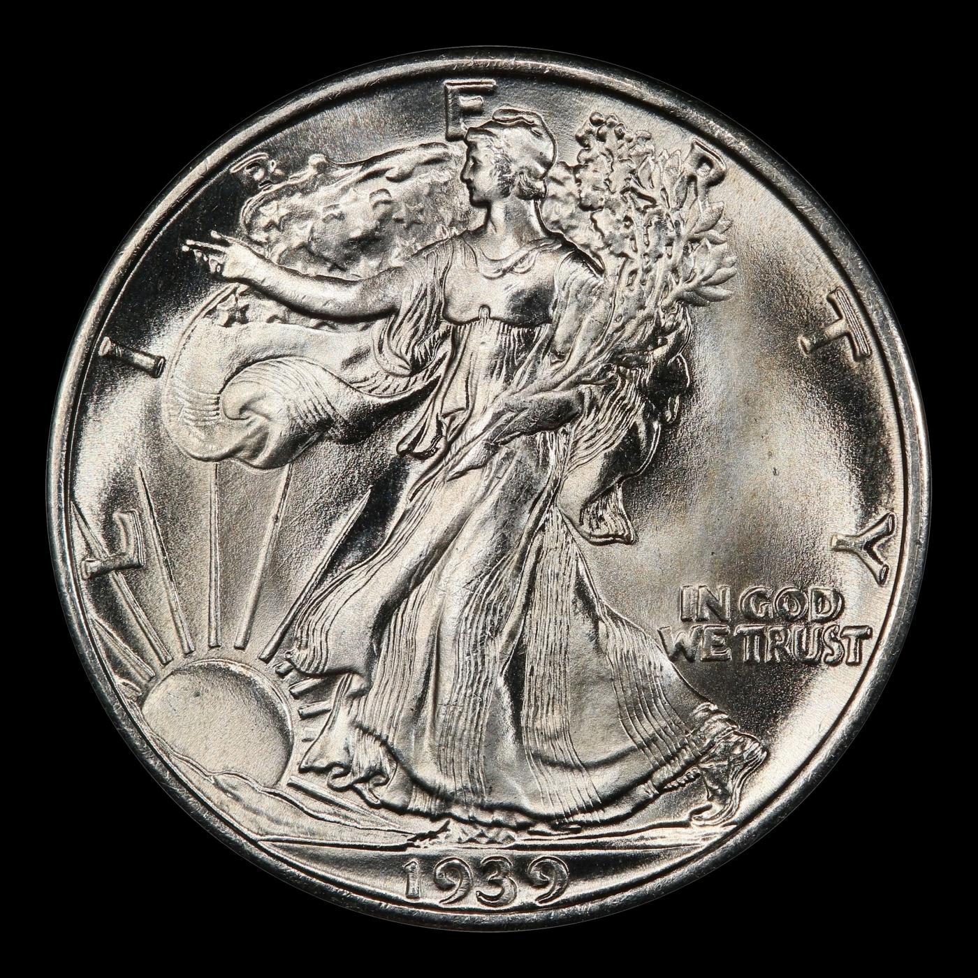 1939-s Walking Liberty Half Dollar Near Top Pop 50c ms67 SEGS