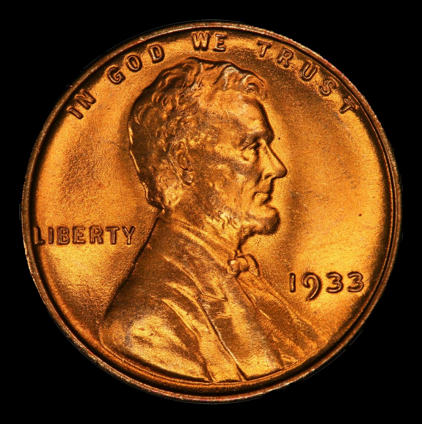 1933-p Lincoln Cent TOP POP! 1c ms68 rd SEGS