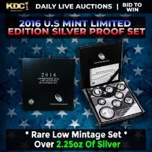 RARE 2016 United States Mint Limited Edition Silver Proof Set 8 coins, Over 2.25oz Of Silver low min