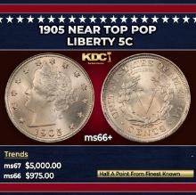 1905 Liberty Nickel Near Top Pop 5c ms66+ SEGS