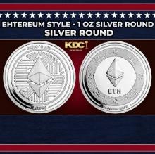 Ehtereum Style - 1 oz Silver Round Round
