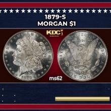 1879-s Morgan Dollar $1 Grades ms62