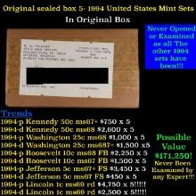 Original sealed box 5- 1994 United States Mint Sets