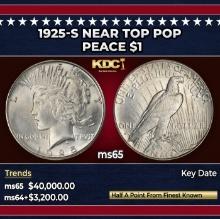1925-s Peace Dollar Near Top Pop $1 ms65 SEGS
