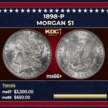 1898-p Morgan Dollar $1 ms66+ SEGS