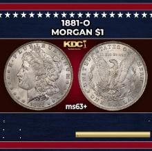 1881-o Morgan Dollar $1 Grades ms63+
