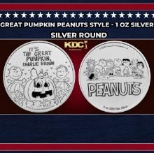 Great Pumpkin Peanuts Style - 1 oz Silver Round Round