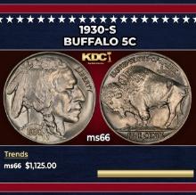 1930-s Buffalo Nickel 5c ms66 SEGS