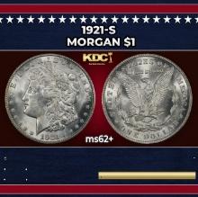 1921-s Morgan Dollar $1 Grades ms62+