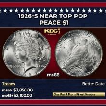 1926-s Peace Dollar Near Top Pop $1 ms66 SEGS