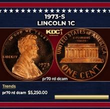 1973-s Proof Lincoln Cent 1c pr70 rd dcam SEGS