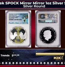NGC NGC 2017-p Star Trek SPOCK Mirror Mirror 1oz Silver $1 Australlian Tuvalu Proof pr70 dcam NGC Ot