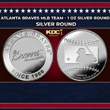 Atlanta Braves MLB Team - 1 oz Silver Round Round