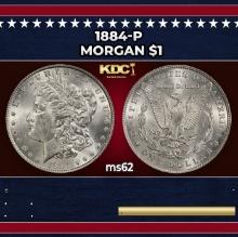 1884-p Morgan Dollar $1 Grades ms62