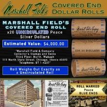 COC- MARSHALL FIELDS RARE UNC BLUE Lvl 20 Coin Peace Roll