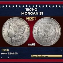 1901-o Morgan Dollar $1 Grades ms65