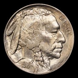 1914-p Buffalo Nickel 5c Grades ms65+