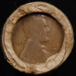 Lincoln Wheat Cent 1c Mixed Roll Orig Brandt McDonalds Wrapper, 1910-p end, Indian other end