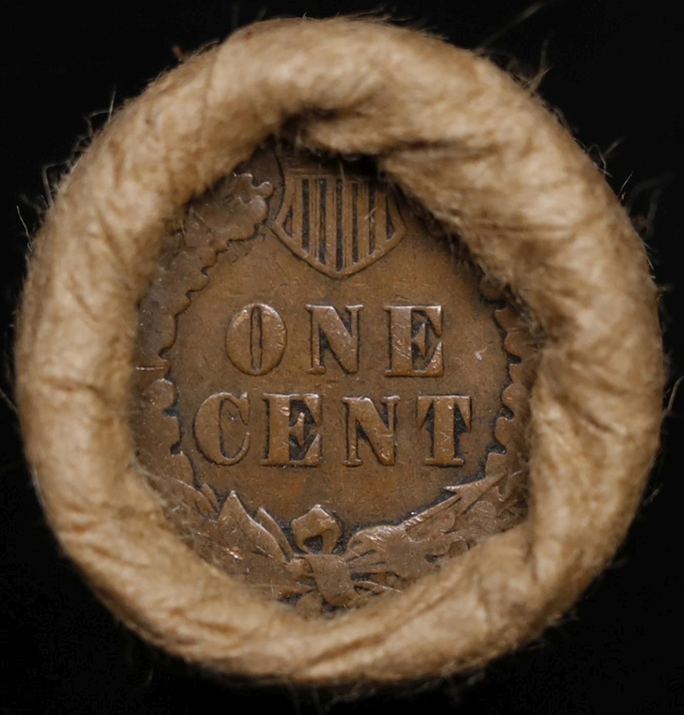 Lincoln Wheat Cent 1c Mixed Roll Orig Brandt McDonalds Wrapper, 1910-p end, Indian other end