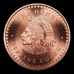 Aztec Calendar - 1oz .999 Fine Copper Round