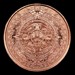 Aztec Calendar - 1oz .999 Fine Copper Round