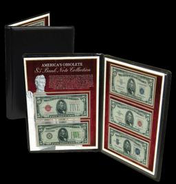 1928-1963 $5 Bank Note Collection Set of 5 Notes
